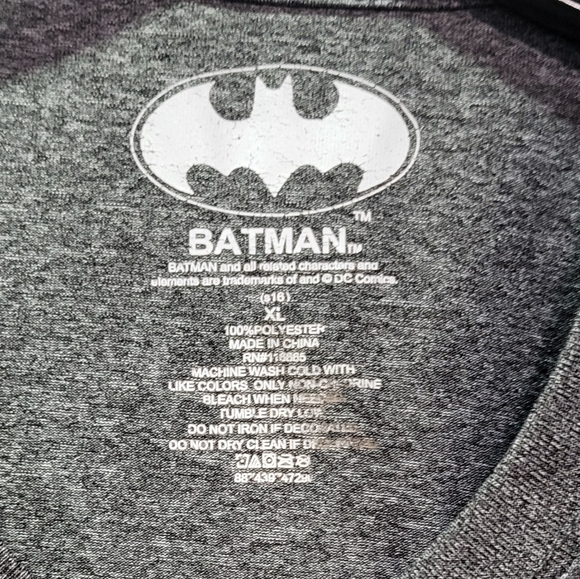 Batman Men's Gray Logo Graphic Short Sleeve T-Shirt Size XL - Picture 4 of 5